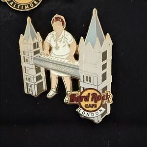 Hard Rock Cafe London 37th Anniversary Pin with Gold and Silver Accents